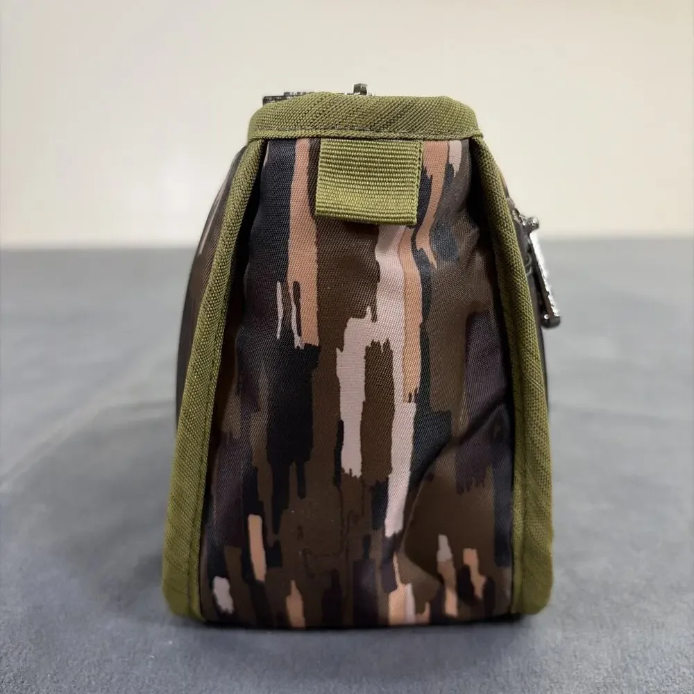 LUG Parasail Cosmetic Bag Green/Brown Camo Nylon Travel Makeup Case Bnfts Chrty